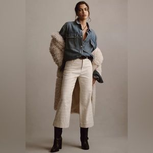 NWT Anthropology Pilcro The Skipper High Rise Crop Wide Leg Jeans
